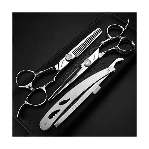 XINGYU Ciseaux de Coiffure Outil de Conception de Cheveux Ciseaux de Coiffeur Set 3Pcs