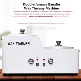 Chauffe-cire, Électrique Double Pot Réchauffeur de cire, 600W Fartage Applicateurs Dépilatoire Machine, Peau Hydratant Beauté