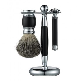 LEFEDA Simple Supports de Brosse de Rasoir pour Hommes, Porte-Couteau de Rasage de sécurité Manuel rétro Gentleman, Ensemble 