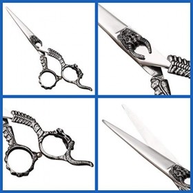 Kit de ciseaux de coupe de cheveux 6,0 pouces argent amincissant la texture ciseaux de coiffure professionnels style de perso