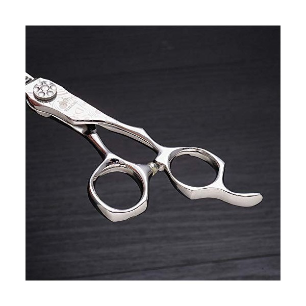 Outils de coupe des cheveux Ciseaux de coiffure for coiffeurs haut de gamme, 30 pouces, 6 dents pour femme Color : Silver 