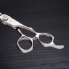 Outils de coupe des cheveux Ciseaux de coiffure for coiffeurs haut de gamme, 30 pouces, 6 dents pour femme Color : Silver 