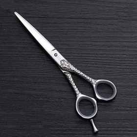 Ciseaux de coiffeur Tondeuse à cheveux professionnelle personnalisée haut de gamme Ciseaux de coiffure à coupe droite de 6,0 