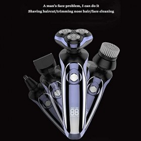 SMSOM Hommes Rasoirs électriques pour raser, rasoirs électriques pour Hommes sans Fil Rechargeable Humide/Sec, sans Fil, Rasa