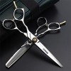 KOAIEZ Ensembles De Ciseaux De La Main De La Main De Cheveux Professionnels Argent , Outils De Cisaillement De Cisaillement 