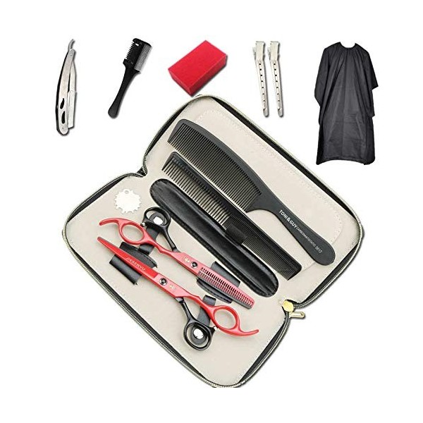 JHYS Ciseaux pour Poils danimaux, Coiffeur Professionnel Haut de Gamme 6 Pouces Ciseaux de Coiffure Coupe amincissement Ense