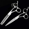 WYGC Scissors Ciseaux Coiffure Ciseaux de Coiffeur Professionnel Tranchant Acier Inoxydable Poignée Antidérapante Combinaison