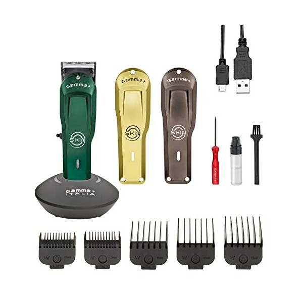 GAMMAPIU SKIN Tondeuse Cheveux Hommes Professionnel, Bulk Balding Clipper, Super Trimmer, Moteur Rotatif, 2 Heures dautonom