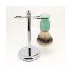 GHQYP Pratique Supports de Brosse de Rasoir en Acier Inoxydable pour Hommes, Porte-Brosse de Rasage pour Cheveux de Blaireau 