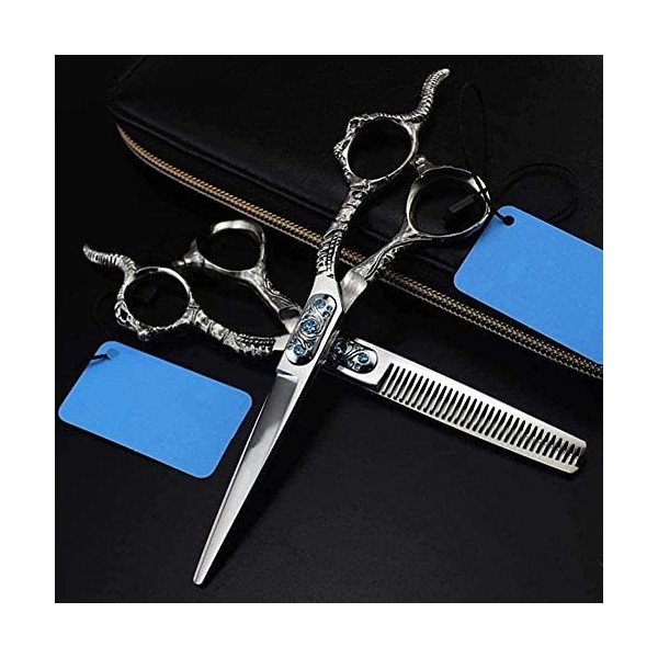 Ciseaux de coiffeur professionnels en acier 440C, 6 pouces, ensemble de ciseaux à cheveux en tête de mouton, coupe Solan, cis