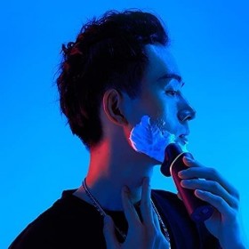 Rasoir électrique for Les Hommes, Rasoir électrique Rechargeable sans Fil, Conception rotative 3D, Utilisation Humide et Sec 