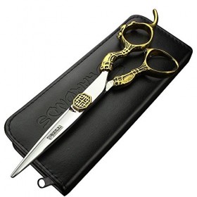 HAOTING Ciseaux de Coupe de Cheveux Coupe Amincissement Outil de Coiffure Ciseaux de Cheveux Salon en Acier Inoxydable 2pcs 