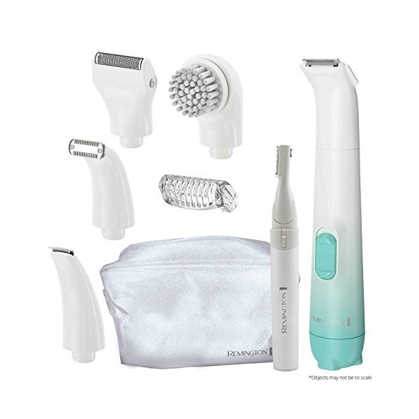 Remington Smooth & Silky Body & Bikini Kit, Tondeuse et rasoir de bikini sans fil pour femme, imperméable pour le toilettage 