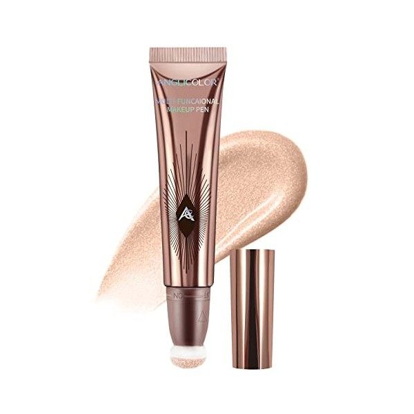 Anglicolor highlighter,highlighter liquide,Highlighter maquillage,Léger et durable illuminateur de teint,Effet 3D brillant il