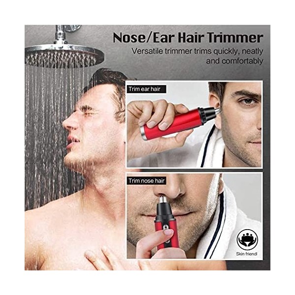 CAFFIA Tondeuse à cheveux nez for hommes femmes, USB Tondeuse professionnelle rechargeable avec lame en acier inoxydable à la