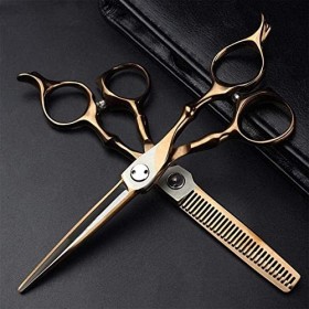 Ciseaux de coiffure outil de coiffure ciseaux de cheveux en acier inoxydable Salon ciseaux de coiffure lames de dents plates 