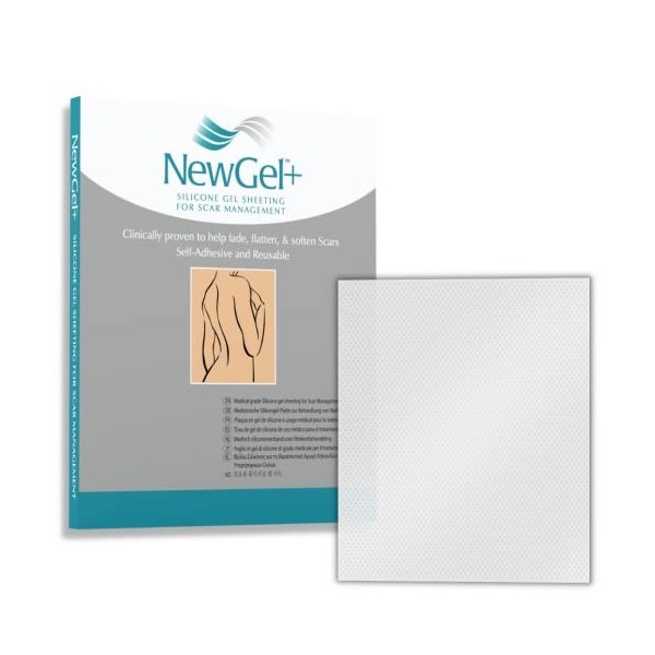 NewGel+ Silicone Gel Sheeting for Scar Management - 5 x 6 Sheet Clear 1 per box by NewGel+