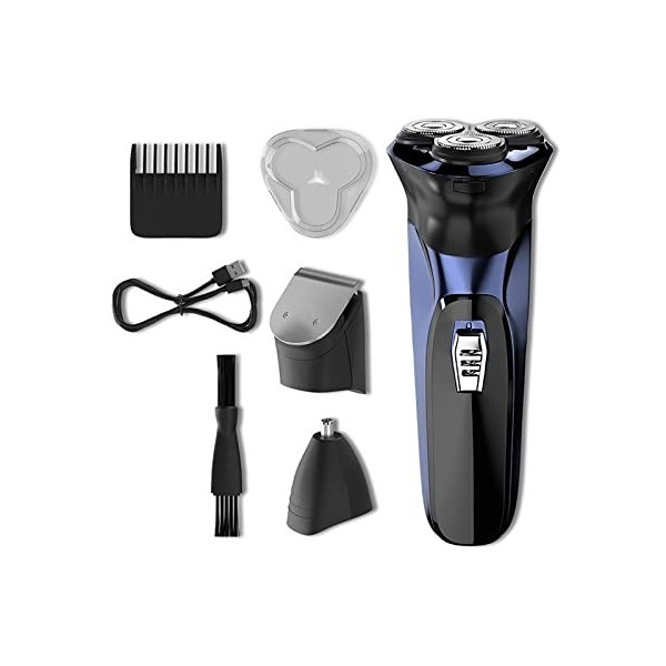 Rasoir électrique 3 en 1 professionnel pour homme, rasoir électrique multifonction pour homme, tondeuse à barbe 4D, machine à