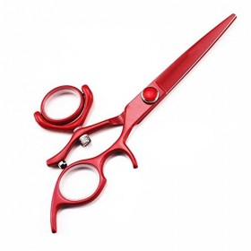 ciseaux de coiffeur Ciseaux De Coupe De Cheveux, 6 Pouces Rouge Professionnel Salon Japonais En Acier Inoxydable Coupe Aminci...