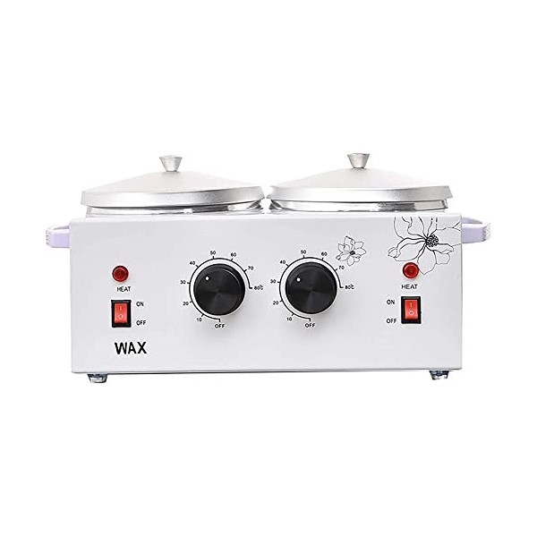 KEDUODUO Chauffe-Cire Double Pot en Aluminium Chauffe-Cire épilation Cire température constante beauté épilation Machine épil