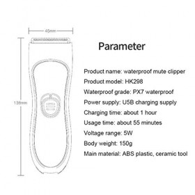 GFDFD Bébé Tondeuse à Cheveux Ultra-Silencieux Rasage Rasoirs du Nouveau-né Enfants Rasage Sourdine imperméable for Les Enfan