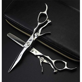 Haut de gamme 6.0 pouces ciseaux de coiffure professionnel+Diluant dents coupe de cheveux Ciseaux Haut de gamme Set salon de 