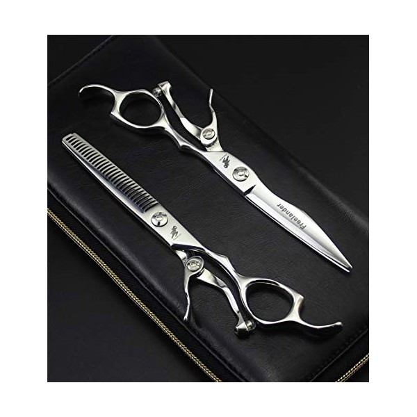 Haut de gamme 6.0 pouces ciseaux de coiffure professionnel+Diluant dents coupe de cheveux Ciseaux Haut de gamme Set salon de 