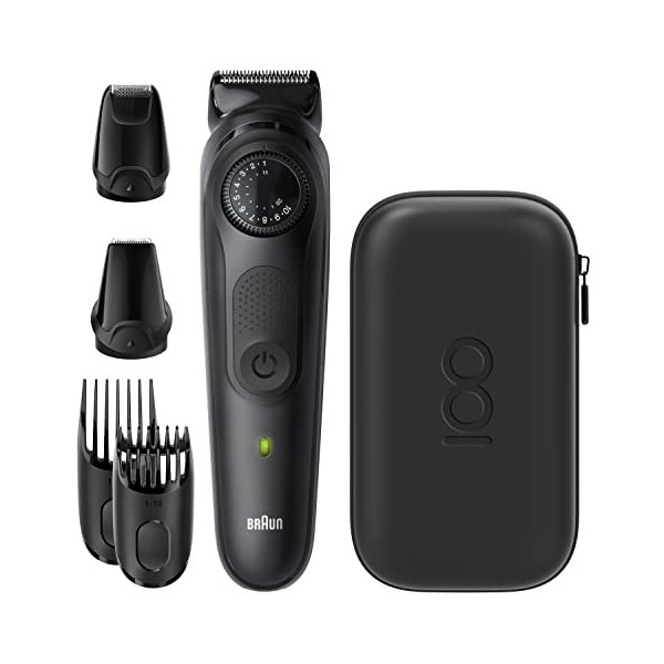 Braun BeardTrimmer BT7 Design Edition Tondeuse à barbe Noir 100 ans