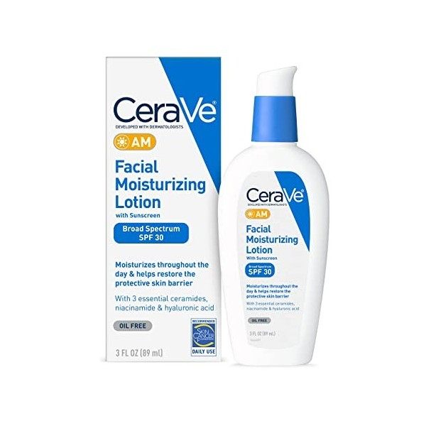 CeraVe Lotion hydratante pour le visage Am 3 Lotion visage hydratant Ounce AM Crème Jour et Nuit