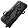 Ciseaux pour Animaux de Compagnie 6"Titane Noir Ciseaux pour Cheveux Professionnels Ciseaux pour coiffeurs Coupe - Cheveux en