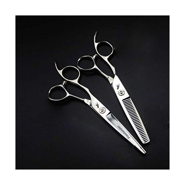 Chaomeiart Main Gauche Ciseaux 440C Coiffure Coiffeur Professionnel Plat Dents À Effiler Ciseaux 6.0 Outils Set Salon De Coif