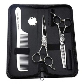 HAOTING Ciseaux de Coupe de Cheveux 15,2 cm Ciseaux de Coiffure, Outils de Coupe de Cheveux Professionnels Ciseaux Barber Set