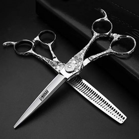 HAOTING Ciseaux de Coupe de Cheveux 15,2 cm Ciseaux de Coiffure, Outils de Coupe de Cheveux Professionnels Ciseaux Barber Set