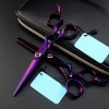 Ciseaux de coiffure professionnels violets, ciseaux colorés pour salon de coiffure, usage domestique ou ensemble en option, e