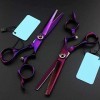 Ciseaux de coiffure professionnels violets, ciseaux colorés pour salon de coiffure, usage domestique ou ensemble en option, e