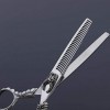 Ciseaux de barbier ciseaux de coiffure professionnels et ciseaux amincissants en forme dépée 15 Cm couleur argent barbiers d