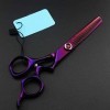 Ciseaux de coiffure professionnels violets, ciseaux colorés pour salon de coiffure, usage domestique ou ensemble en option, e