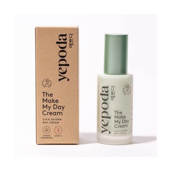 Yepoda - THE MAKE MY DAY CREAM - Crème de jour hydratante anti-âge au CICA 50 ml Crème Jour et Nuit