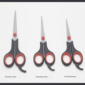 HZH Ciseaux Ciseaux De Bureau En Acier Ciseaux De Coupe De Cheveux Ciseaux Plats Pet Ménage PP Poignée Art Ciseaux