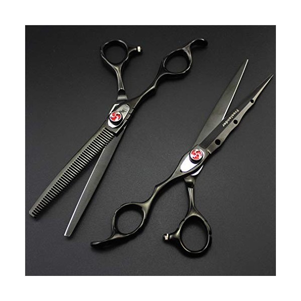 Ciseaux de coiffure professionnels pour gaucher de 7,0 pouces, ensemble de ciseaux à cheveux en acier inoxydable 440C du Japo