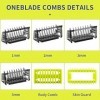 Lot de 6 peignes de guidage pour tondeuse Philips One Blade & OneBlade Pro QP2520 QP2530 QP2620 QP2630 QP6510 QP6520