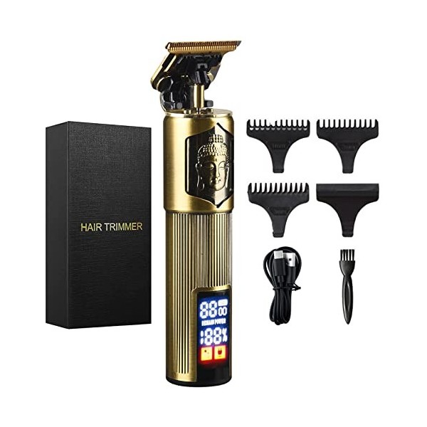 Tondeuse à Cheveux pour Homme, Tondeuse à Cheveux Professionnelle sans Fil Rechargeable avec écran LCD pour Coupe de Cheveux 