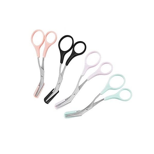 HZH Ciseaux artisanaux pour femmes, ciseaux à sourcils, peigne, épilation des cils, coupe de toilettage, outils à main de faç