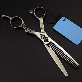 ciseaux de coiffeur Ciseaux de coupe de cheveux, 6 pouces professionnels Japon 440c Ciseaux de cheveux rétro mis en amincissa...