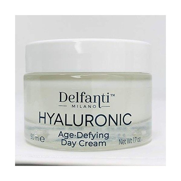 DELFANTI MILANO - HYALURONIC Crème Visage Anti-Âge de Jour, Made in Italy 50 ml