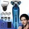 Rasoir électrique pour homme, 2023 Rasoir électrique pour homme avec écran LED rotatif/étanche/rechargeable, Rasoir électriqu