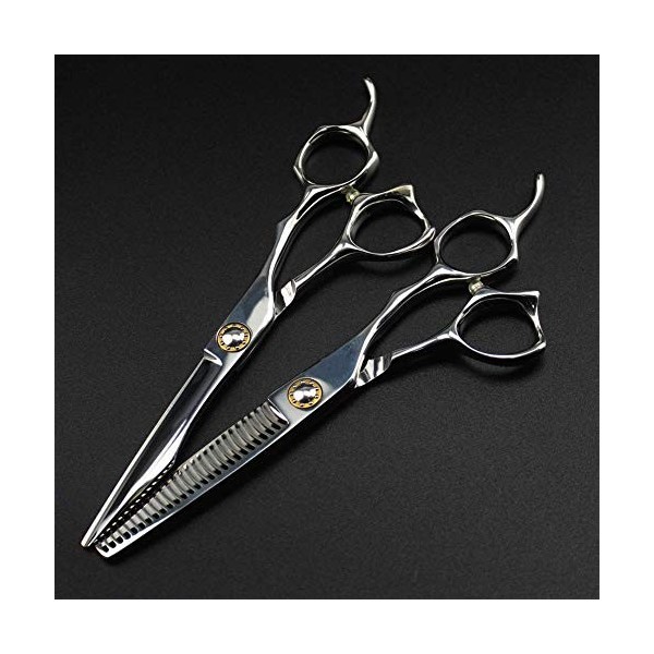 Ensemble de Ciseaux de Coiffure Professionnels en Diamant, Ciseaux de Coupe de Coiffeur en Or Rose, Ciseaux à effiler, Jolie 