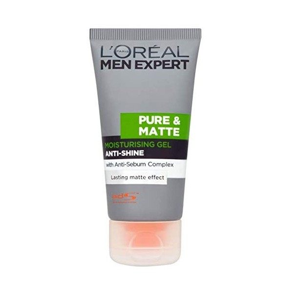 Men Expert de LOreal Paris Pur & Mat Gel Hydratant Anti-Regraissant 50ml Crème Jour et Nuit