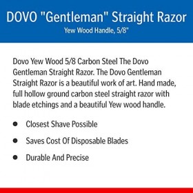 Dovo - Rasoir Evide Lame 5/8 - Manche Bois de If