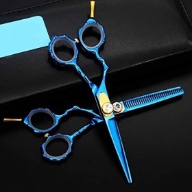 Ciseaux à cheveux pour gauchers, ciseaux de coiffure avec étui, ciseaux de coiffeur et ciseaux à effiler, ensemble de ciseaux...